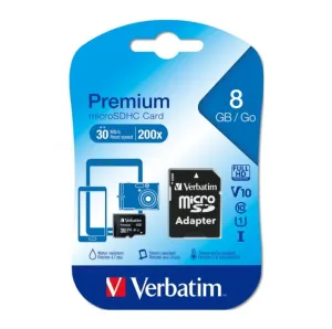 Micro SD Card - Premium with adapter - 8GB