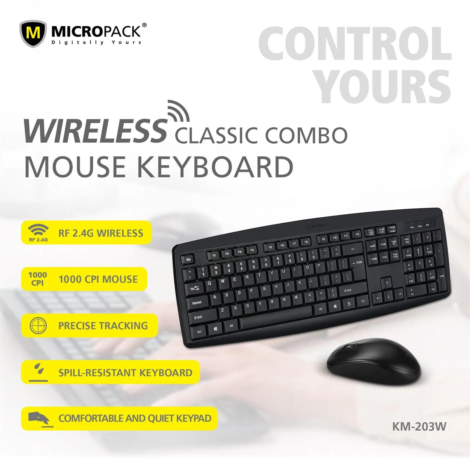 Mouse Keyboard Desktop Computer PC Laptop Wired Combination Interface Black