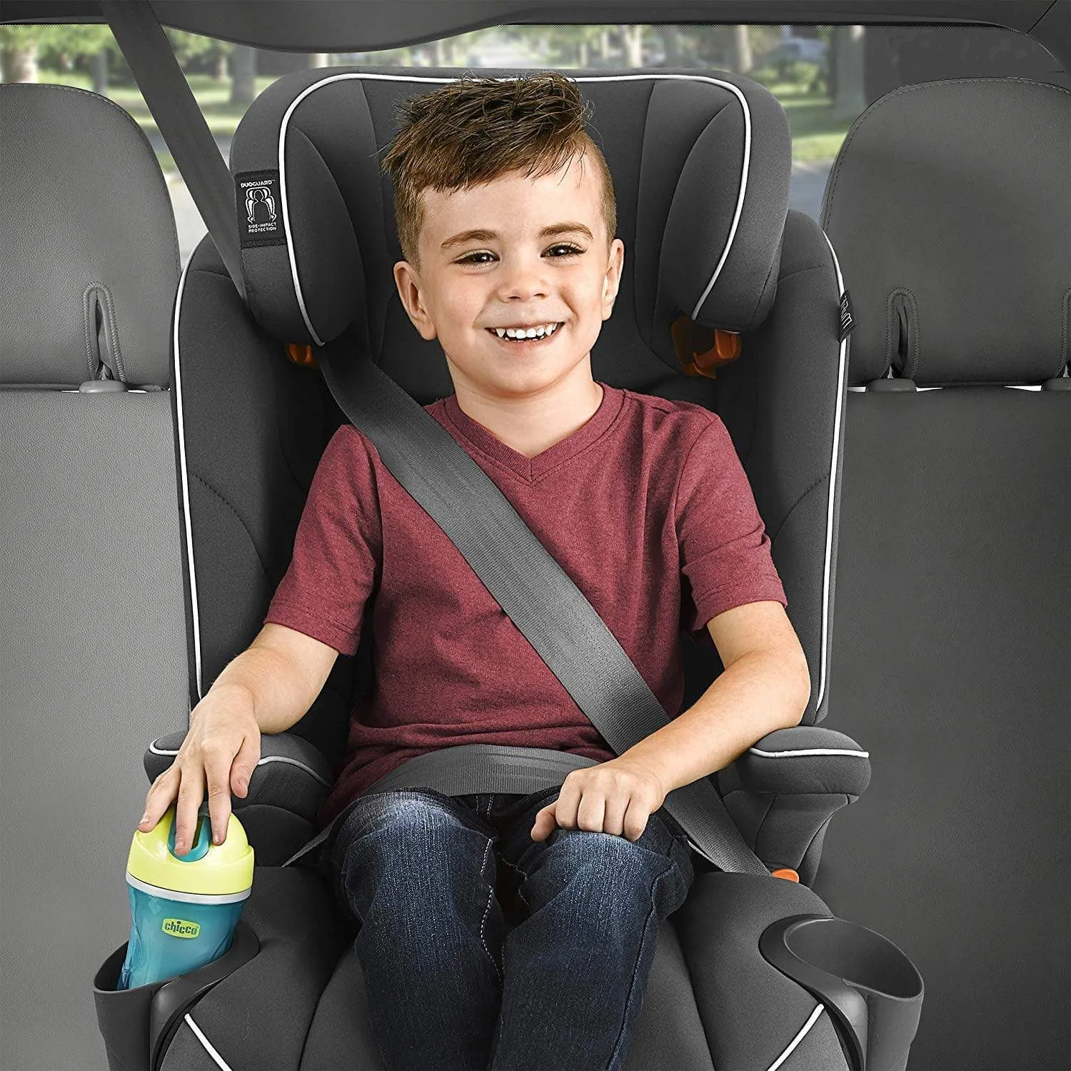 MYFIT HARNESS   BOOSTER CAR SEAT GARDENIA