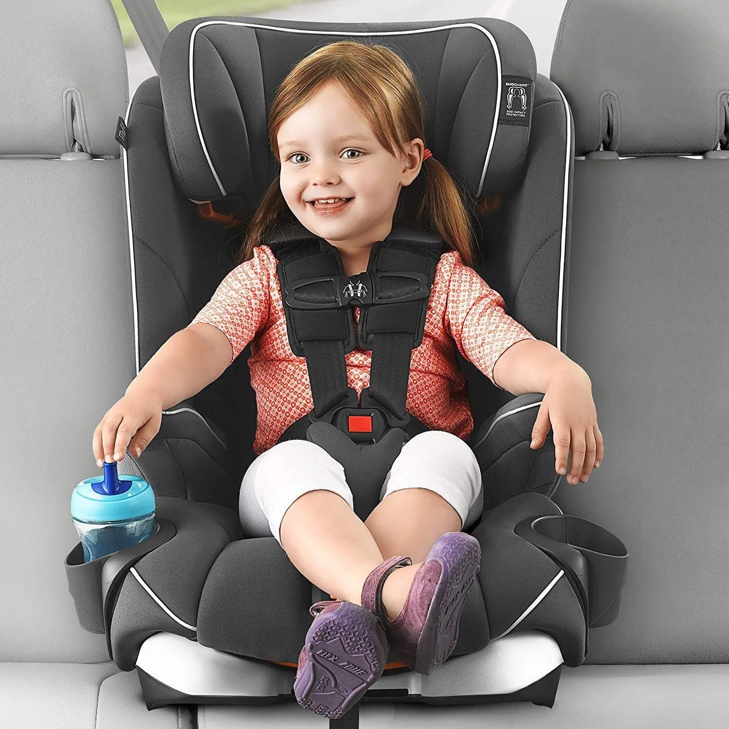 MYFIT HARNESS   BOOSTER CAR SEAT GARDENIA