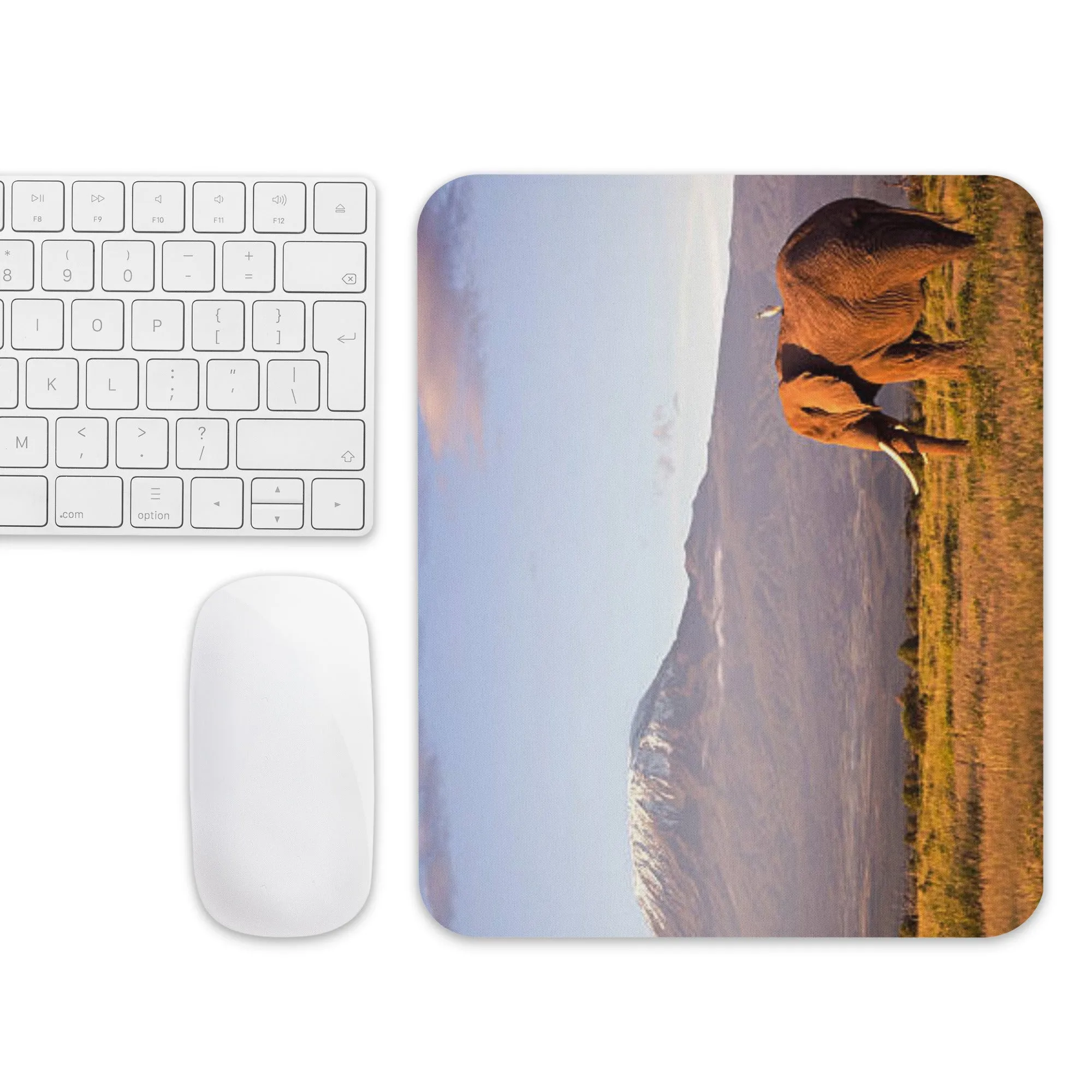 Padded Non-Slip Mousepad - Wandering Elephant