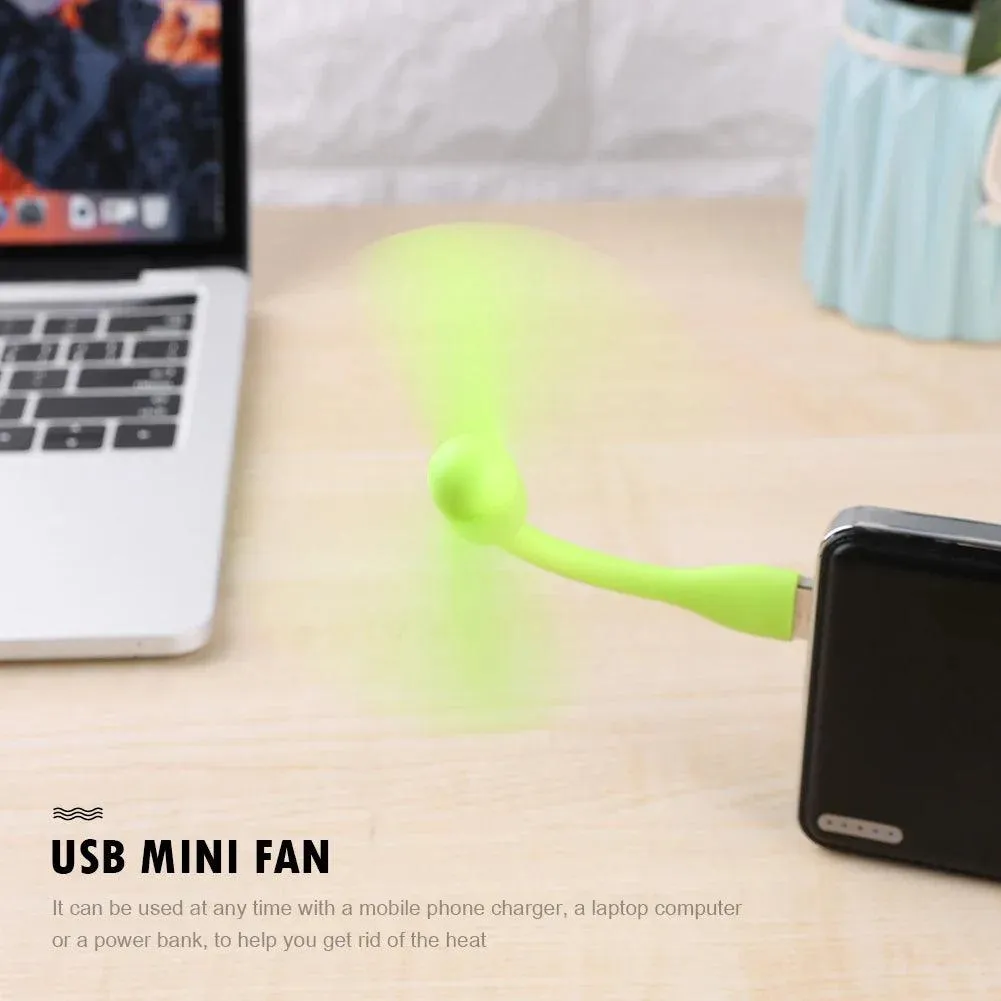 Portable Flexible USB Fan - Bendable Hand Cooling Gadget for Summer Relief