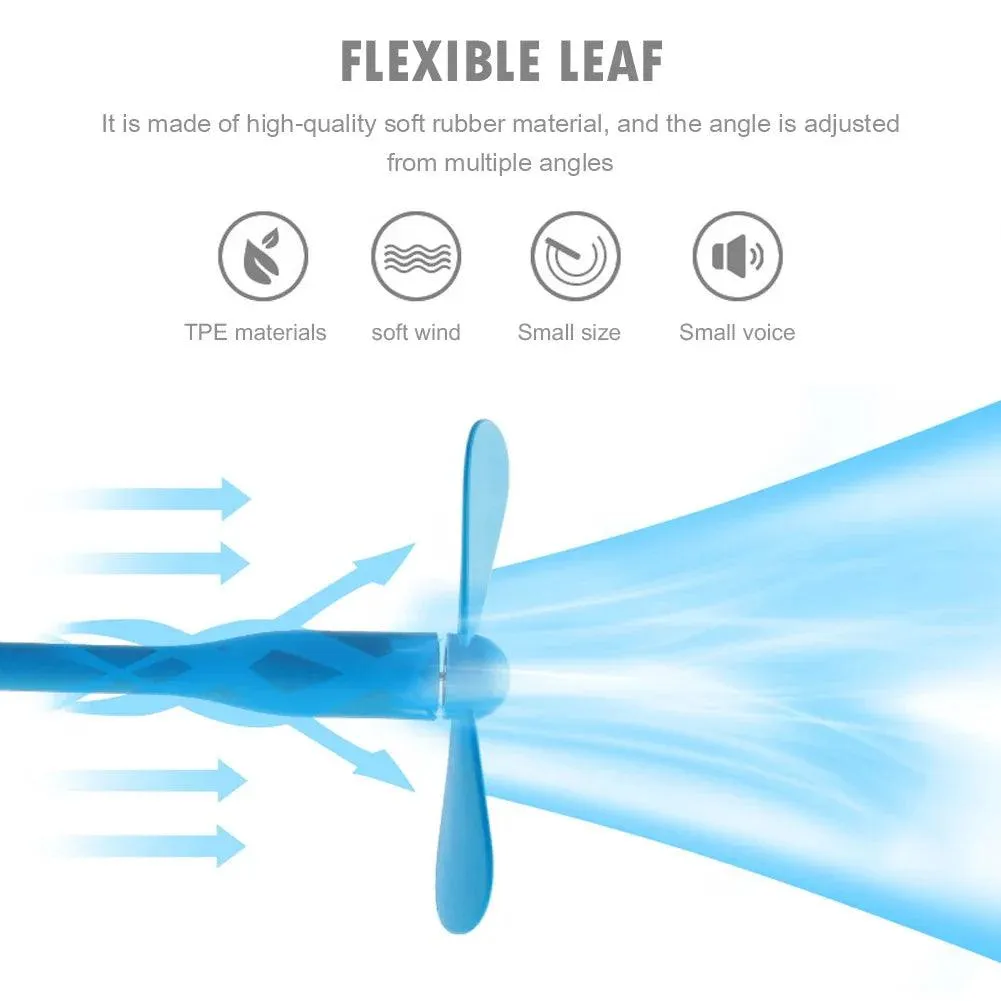 Portable Flexible USB Fan - Bendable Hand Cooling Gadget for Summer Relief