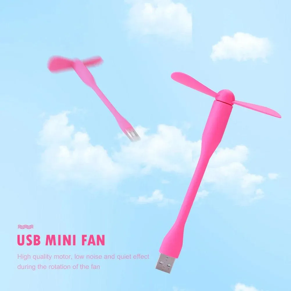 Portable Flexible USB Fan - Bendable Hand Cooling Gadget for Summer Relief