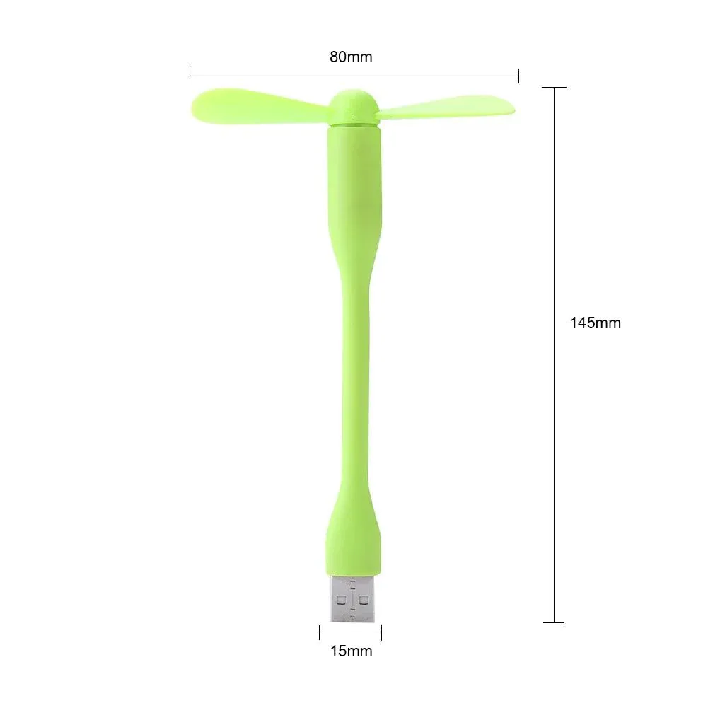 Portable Mini USB Bendable Fan - Handheld Multifunctional Cooling Gadget for Power Banks, Laptops, and AC Chargers