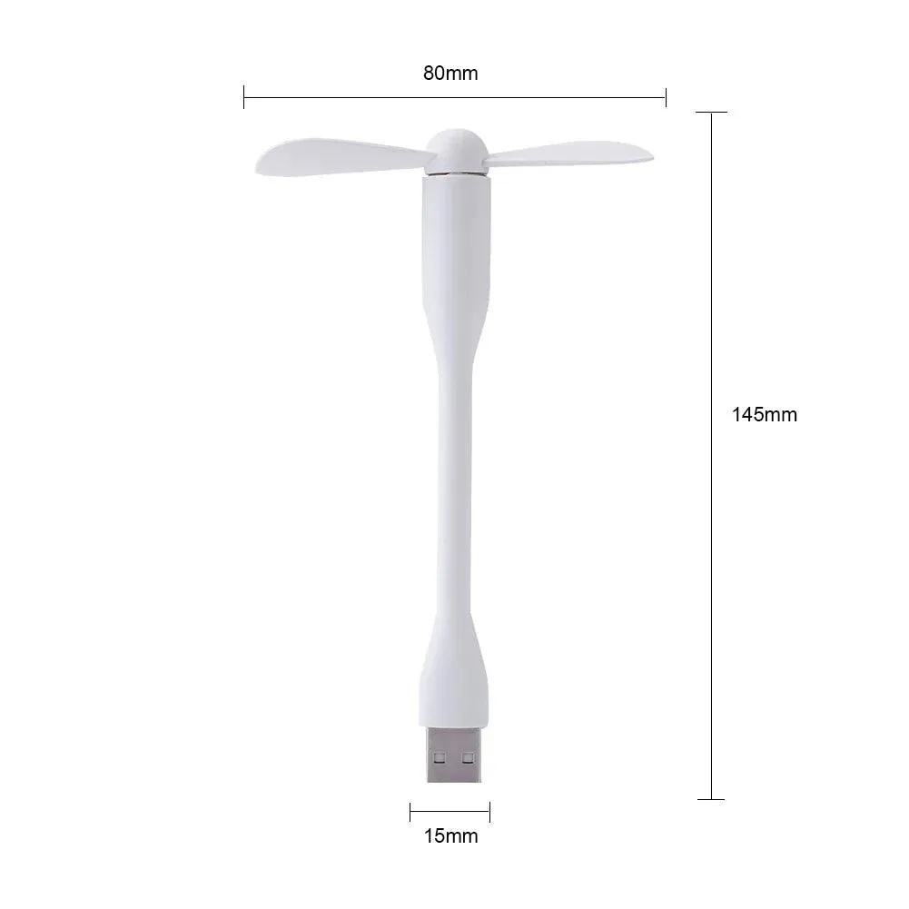 Portable Mini USB Bendable Fan - Handheld Multifunctional Cooling Gadget for Power Banks, Laptops, and AC Chargers