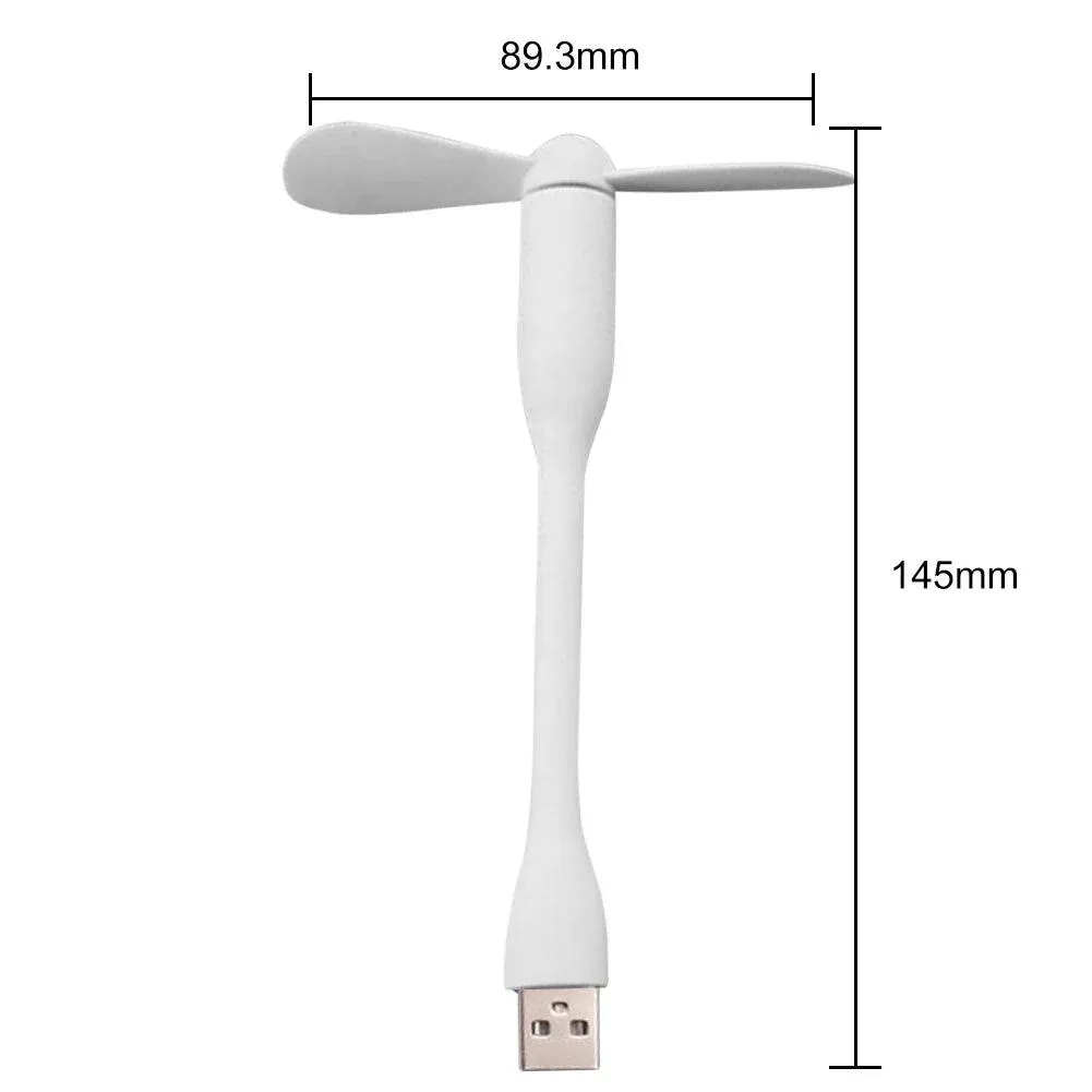 Portable Mini USB Bendable Fan - Handheld Multifunctional Cooling Gadget for Power Banks, Laptops, and AC Chargers