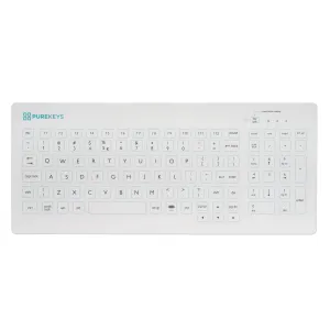 Purekeys Compact Medical Keyboard - Wired, IP66 rated with Tactile Feedback