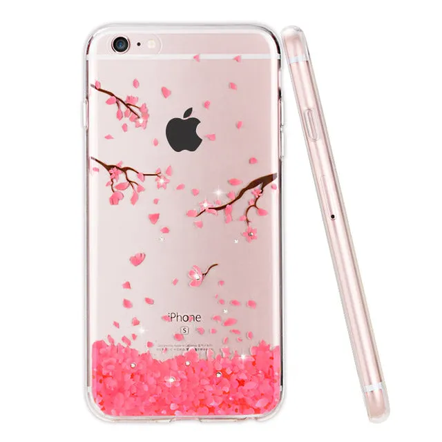 PZOZ For iphone 6 Case Original For iphone 6s Plus Case Silicone Cover Luxury Rhinestone Glitter Cute Crystal Diamond Soft Shell