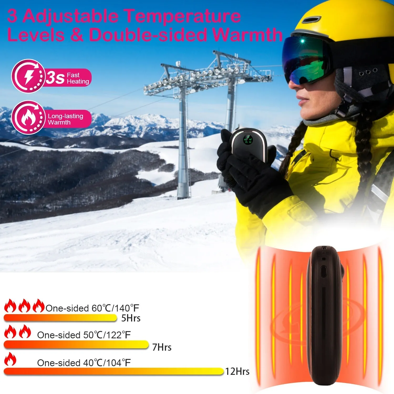 Rechargeable Hand Warmer Electric Hand Heater