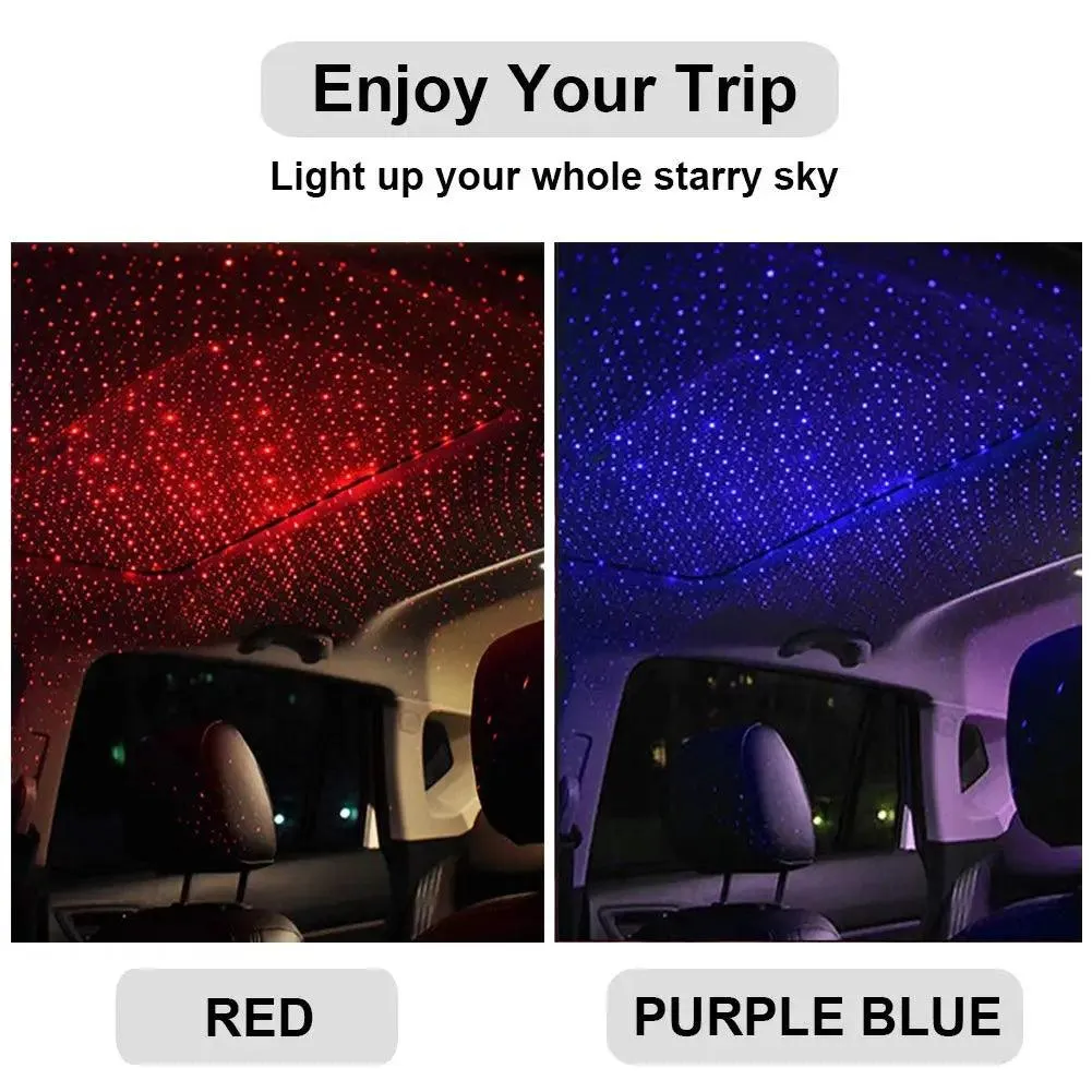 Romantic LED Star Projector Lamp - Perfect for Cars, Bedrooms, and Parties