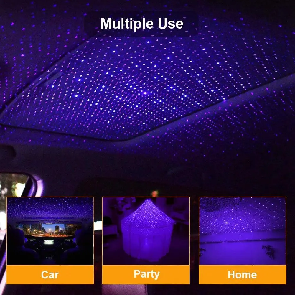 Romantic LED Star Projector Lamp - Perfect for Cars, Bedrooms, and Parties