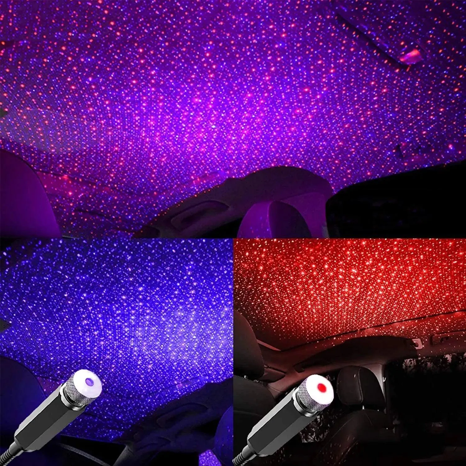 Romantic LED Star Projector Lamp - Perfect for Cars, Bedrooms, and Parties