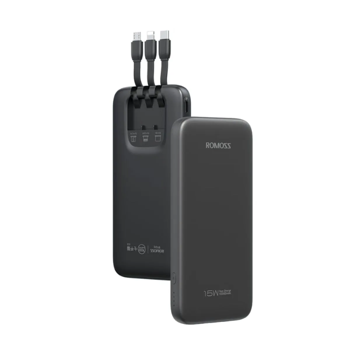 Romoss 10000mAh 15W Black Power Bank