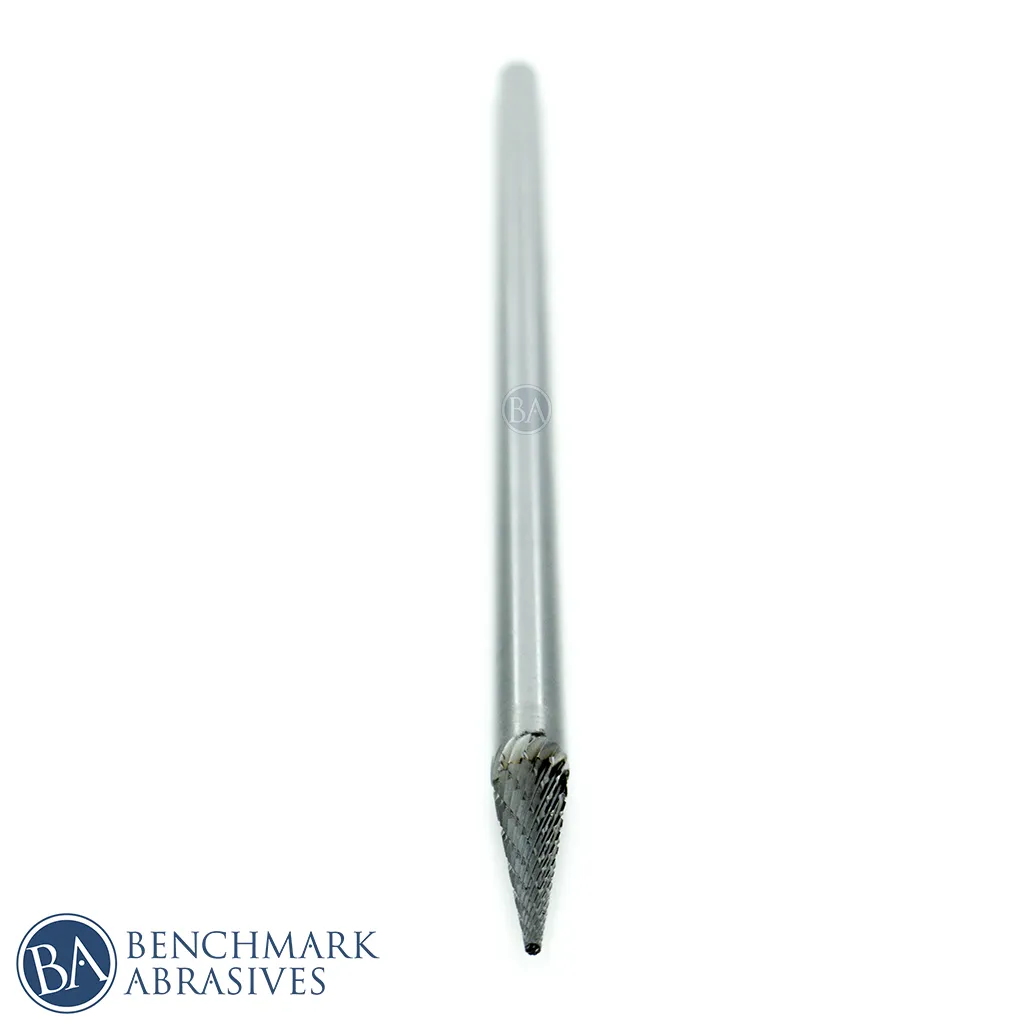 SM-3L Pointed Cone Shape Premium Tungsten Carbide Burr