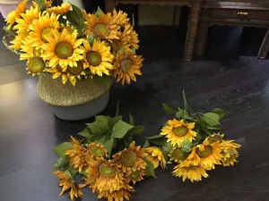 Sunflower ARTIFICIAL FLOWER HEAD WEDDING DECOR SUN FLOWER