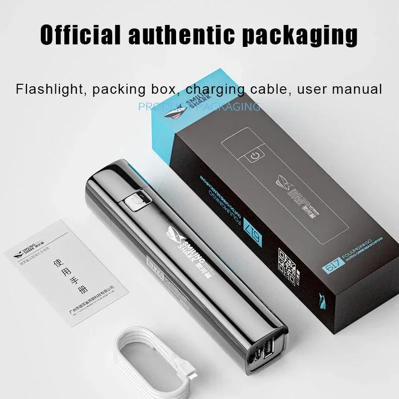 Ultra-Bright USB Rechargeable 2-in-1 LED Flashlight & Power Bank for Outdoor Adventures - 9990000 Lumens Mini Torch