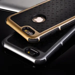 Ultra Thin Shockproof Rubber PC Gel TPU Hybrid Case Cover For Apple iPhone 5S SE 6 6S 6 Plus Luxury Armor Cases Shell Coque Capa