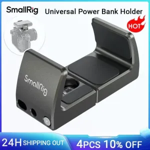 Universal Power Bank Holder for DSLR and Smartphone - Secure Clamp for iPhone 14 and Compatible Power Banks