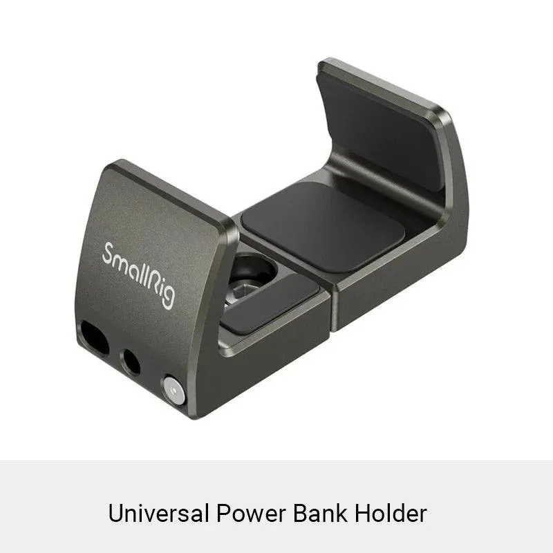 Universal Power Bank Holder for DSLR and Smartphone - Secure Clamp for iPhone 14 and Compatible Power Banks