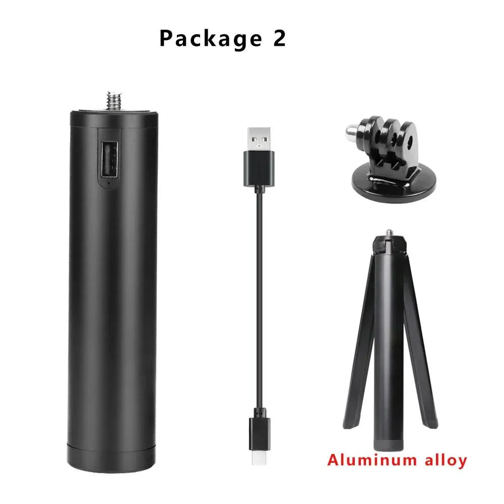 Versatile 7000mAh Power Bank Hand Grip with Mini Tripod and Type-C Connectivity for Smartphones and Mirrorless Cameras