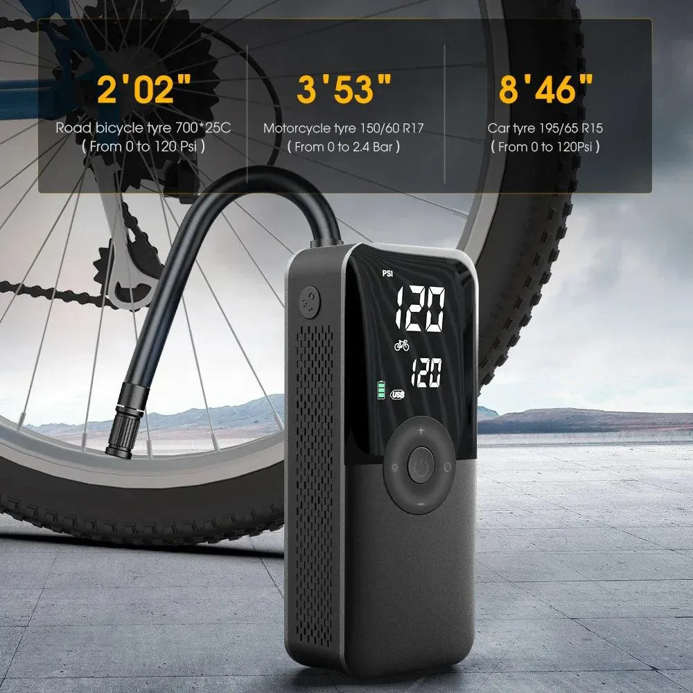 Wireless Tire Air Injector: Fast Inflation, Portable Compressor for Bicycle & Surfboard