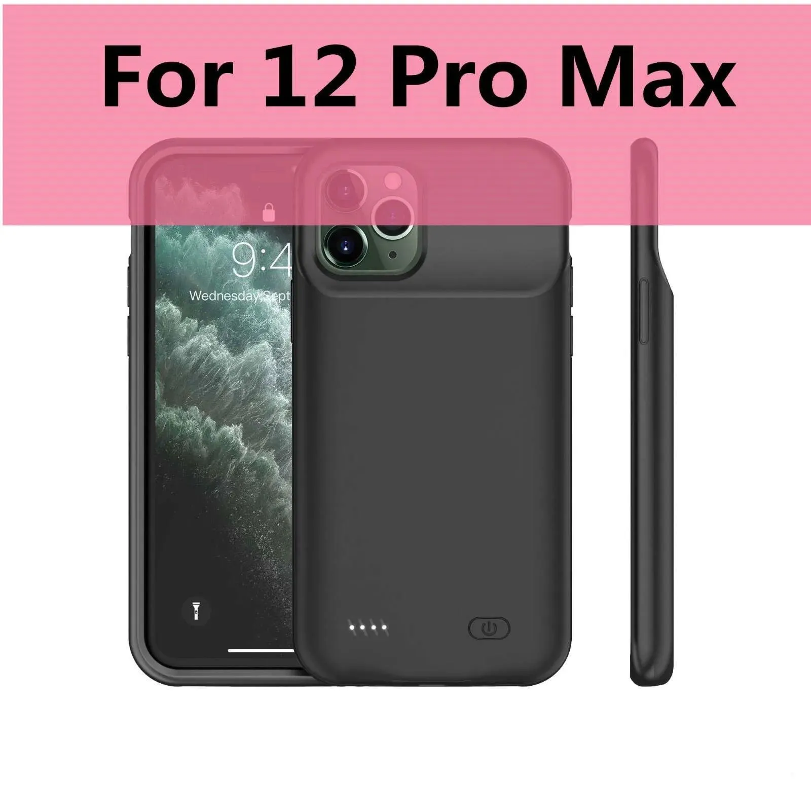 Xilecaly High-Capacity Power Bank Case for iPhone 15 Pro Max, 14, 13, 12 Mini, and More