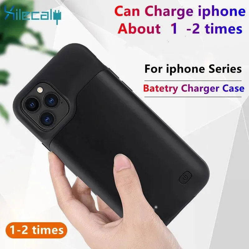 Xilecaly High-Capacity Power Bank Case for iPhone 15 Pro Max, 14, 13, 12 Mini, and More