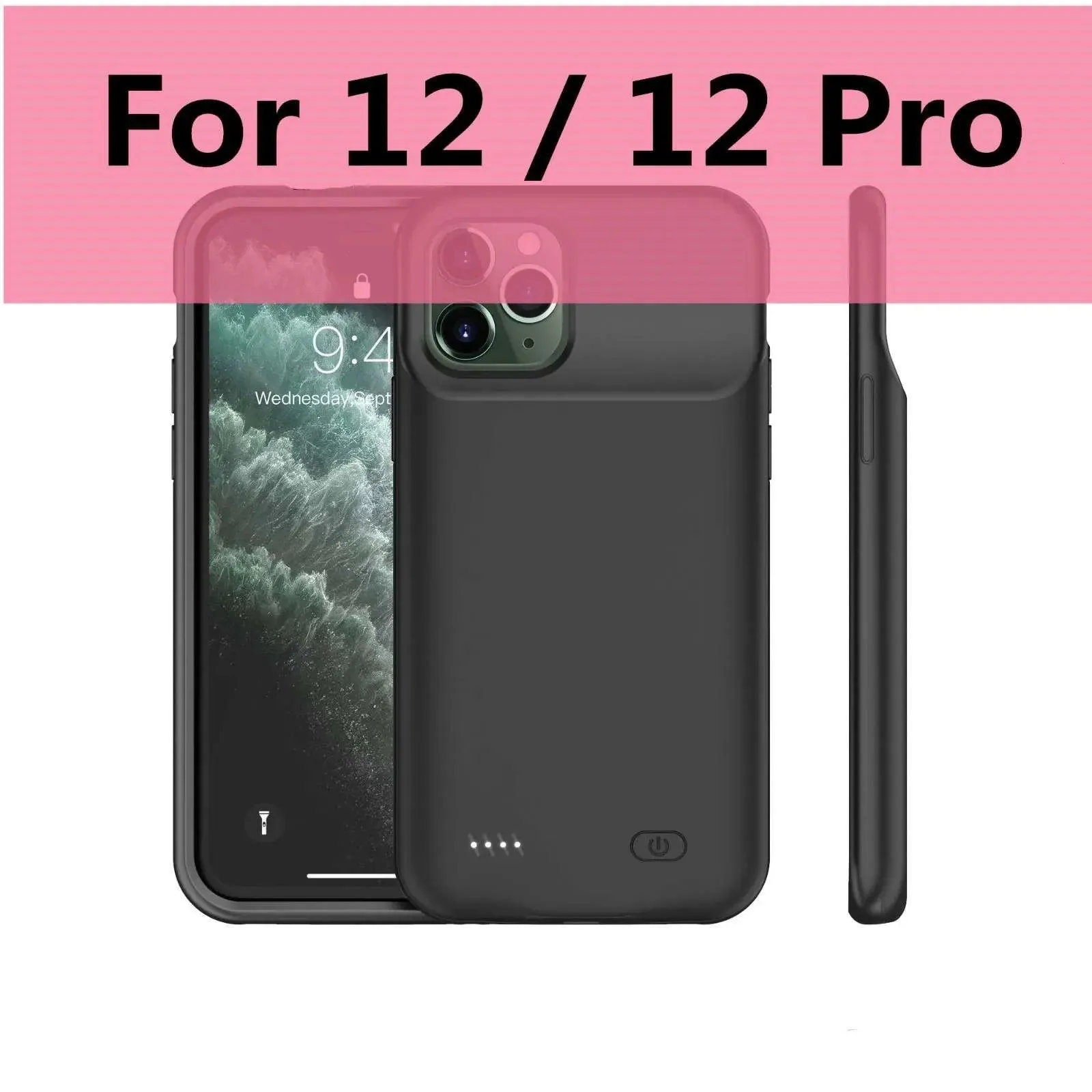 Xilecaly High-Capacity Power Bank Case for iPhone 15 Pro Max, 14, 13, 12 Mini, and More